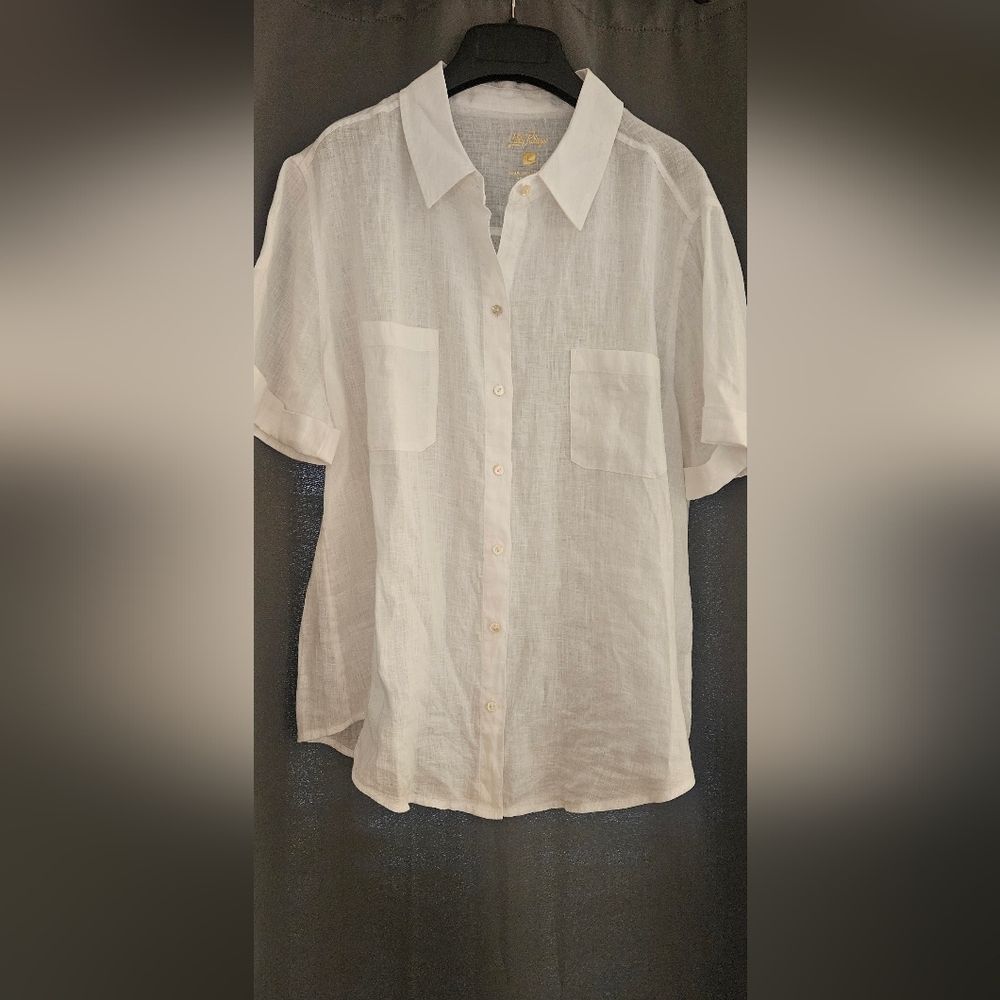 Lilly Pulitzer Cream Button Down Shirt